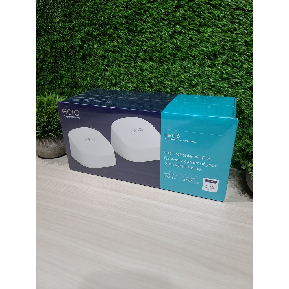 Eero 6 mesh wifi system 2-pack (1 router + 1 extender) Sealed